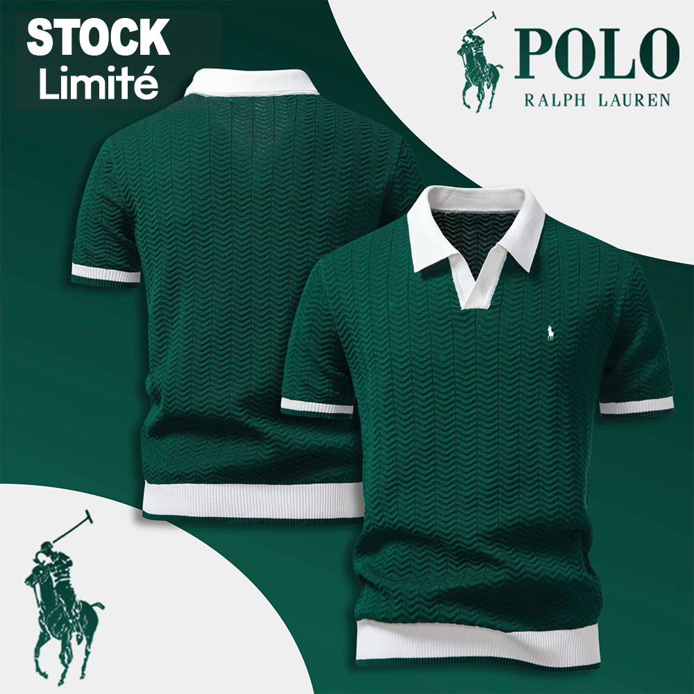 🇮🇹 Ensemble Polo Col V & Pantalon Fuselé